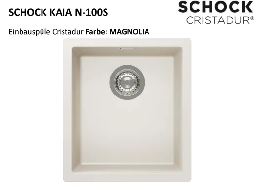 SCHOCK K�chensp�le Kaia N-100S Cristadur� Nano-Granitsp�le / Einbausp�le mit Drehexcenter