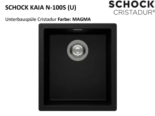 SCHOCK K�chensp�le Kaia N-100S-U Cristadur� Nano-Granitsp�le / Unterbausp�le mit Drehexcenter