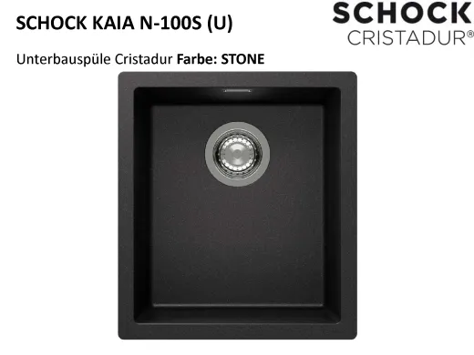 SCHOCK K�chensp�le Kaia N-100S-U Cristadur� Nano-Granitsp�le / Unterbausp�le mit Drehexcenter