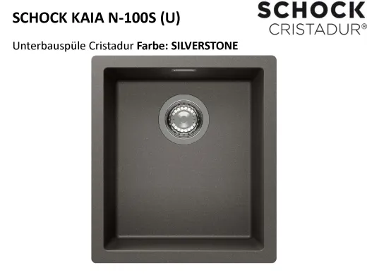SCHOCK K�chensp�le Kaia N-100S-U Cristadur� Nano-Granitsp�le / Unterbausp�le mit Drehexcenter
