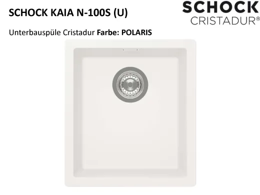 SCHOCK K�chensp�le Kaia N-100S-U Cristadur� Nano-Granitsp�le / Unterbausp�le mit Drehexcenter
