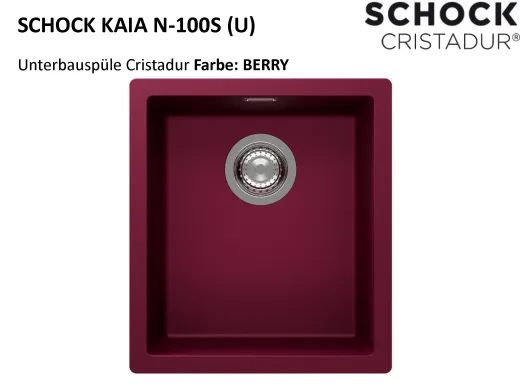 SCHOCK K�chensp�le Kaia N-100S-U Cristadur� Nano-Granitsp�le / Unterbausp�le mit Drehexcenter