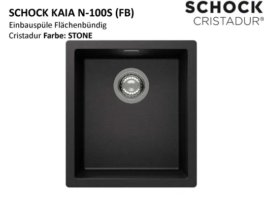 SCHOCK K�chensp�le Kaia N-100S-FB Cristadur� Nano-Granitsp�le fl�chenb�ndig mit Drehexcenter