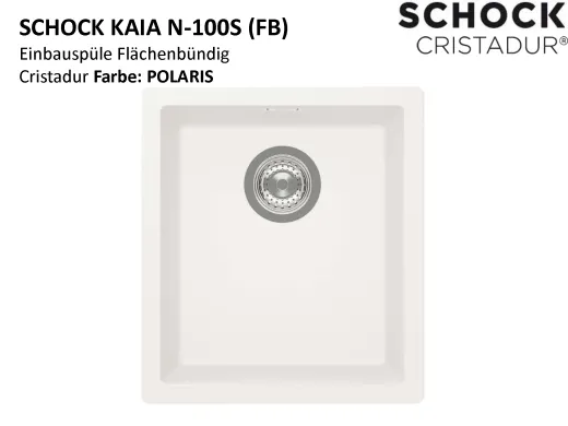 SCHOCK K�chensp�le Kaia N-100S-FB Cristadur� Nano-Granitsp�le fl�chenb�ndig mit Drehexcenter