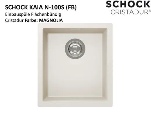 SCHOCK K�chensp�le Kaia N-100S-FB Cristadur� Nano-Granitsp�le fl�chenb�ndig mit Drehexcenter