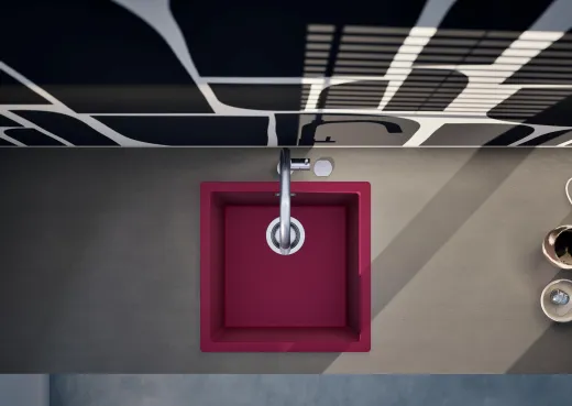 SCHOCK K�chensp�le Kaia N-100 Cristadur� Nano-Granitsp�le / Einbausp�le mit Drehexcenter