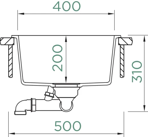 SCHOCK K�chensp�le Kaia N-100 Cristadur� Nano-Granitsp�le / Einbausp�le mit Drehexcenter