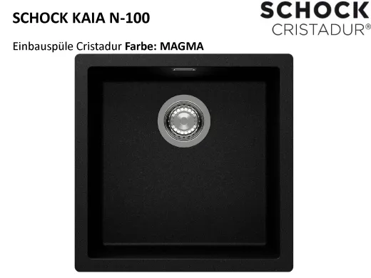 SCHOCK K�chensp�le Kaia N-100 Cristadur� Nano-Granitsp�le / Einbausp�le mit Drehexcenter