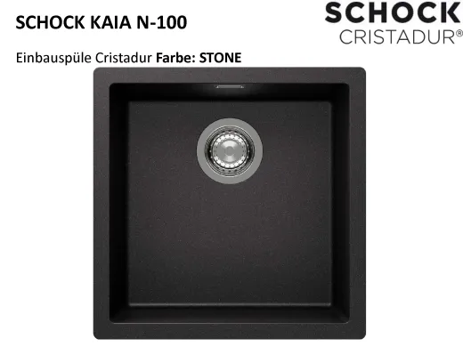 SCHOCK K�chensp�le Kaia N-100 Cristadur� Nano-Granitsp�le / Einbausp�le mit Drehexcenter