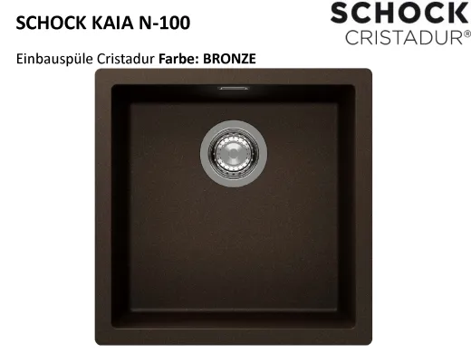 SCHOCK K�chensp�le Kaia N-100 Cristadur� Nano-Granitsp�le / Einbausp�le mit Drehexcenter