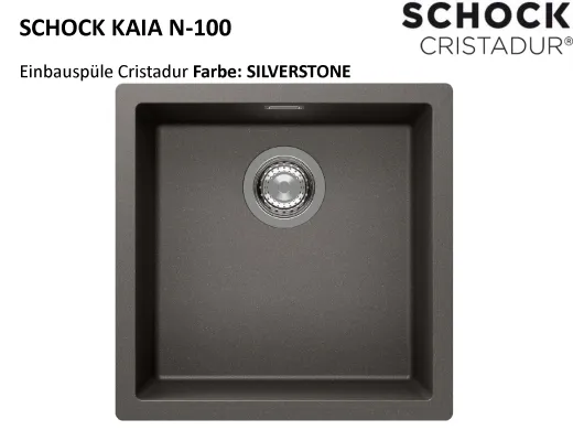SCHOCK K�chensp�le Kaia N-100 Cristadur� Nano-Granitsp�le / Einbausp�le mit Drehexcenter