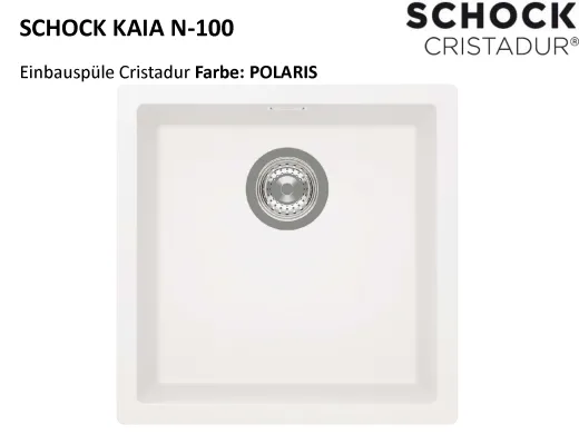 SCHOCK K�chensp�le Kaia N-100 Cristadur� Nano-Granitsp�le / Einbausp�le mit Drehexcenter