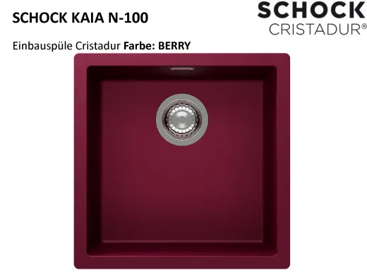 SCHOCK K�chensp�le Kaia N-100 Cristadur� Nano-Granitsp�le / Einbausp�le mit Drehexcenter