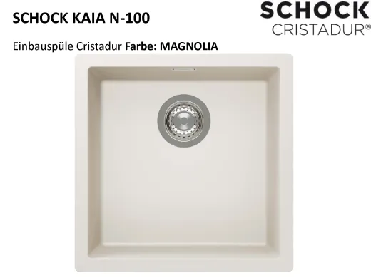 SCHOCK K�chensp�le Kaia N-100 Cristadur� Nano-Granitsp�le / Einbausp�le mit Drehexcenter