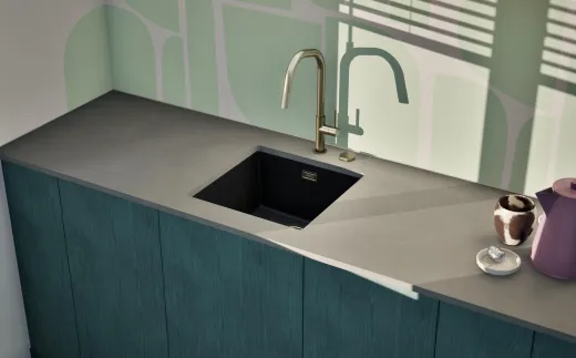 SCHOCK K�chensp�le Kaia N-100-U Cristadur� Nano-Granitsp�le / Unterbausp�le mit Drehexcenter