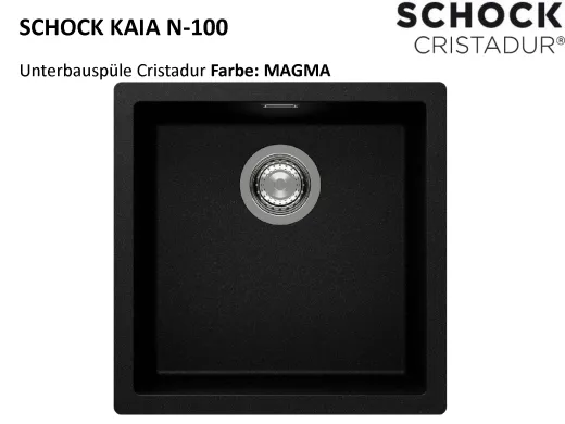 SCHOCK K�chensp�le Kaia N-100-U Cristadur� Nano-Granitsp�le / Unterbausp�le mit Drehexcenter