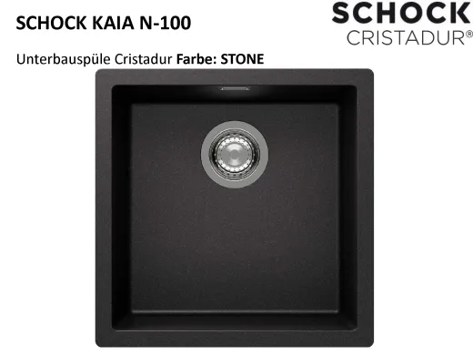 SCHOCK K�chensp�le Kaia N-100-U Cristadur� Nano-Granitsp�le / Unterbausp�le mit Drehexcenter
