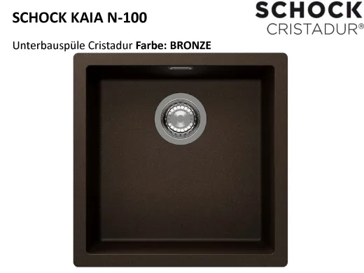 SCHOCK K�chensp�le Kaia N-100-U Cristadur� Nano-Granitsp�le / Unterbausp�le mit Drehexcenter