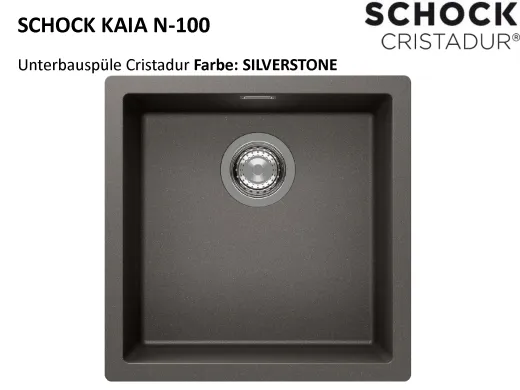 SCHOCK K�chensp�le Kaia N-100-U Cristadur� Nano-Granitsp�le / Unterbausp�le mit Drehexcenter