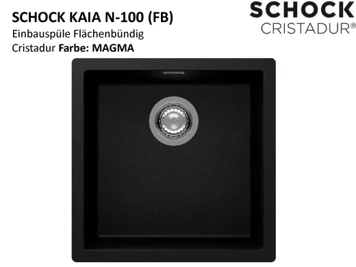 SCHOCK K�chensp�le Kaia N-100-FB Cristadur� Nano-Granitsp�le fl�chenb�ndig mit Drehexcenter
