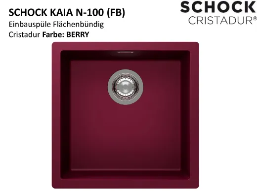 SCHOCK K�chensp�le Kaia N-100-FB Cristadur� Nano-Granitsp�le fl�chenb�ndig mit Drehexcenter