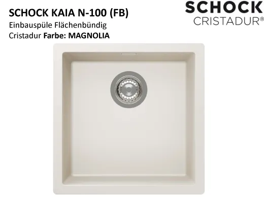 SCHOCK K�chensp�le Kaia N-100-FB Cristadur� Nano-Granitsp�le fl�chenb�ndig mit Drehexcenter