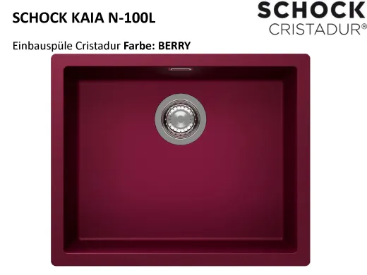 SCHOCK K�chensp�le Kaia N-100L Cristadur� Nano-Granitsp�le / Einbausp�le mit Drehexcenter