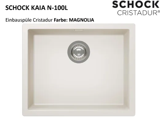 SCHOCK K�chensp�le Kaia N-100L Cristadur� Nano-Granitsp�le / Einbausp�le mit Drehexcenter