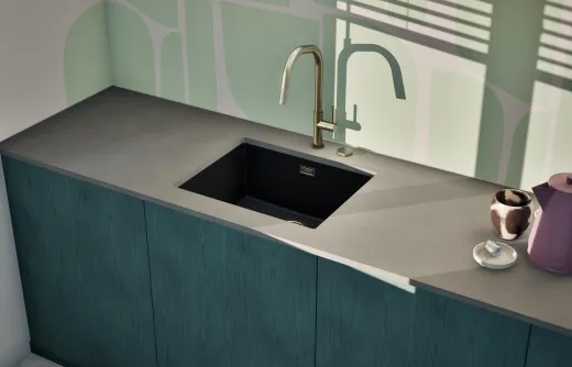 SCHOCK K�chensp�le Kaia N-100L-U Cristadur� Nano-Granitsp�le / Unterbausp�le mit Drehexcenter