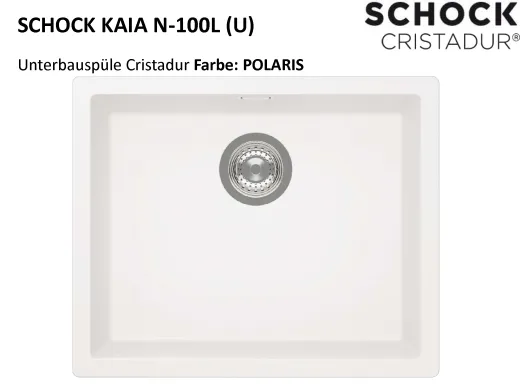 SCHOCK K�chensp�le Kaia N-100L-U Cristadur� Nano-Granitsp�le / Unterbausp�le mit Drehexcenter