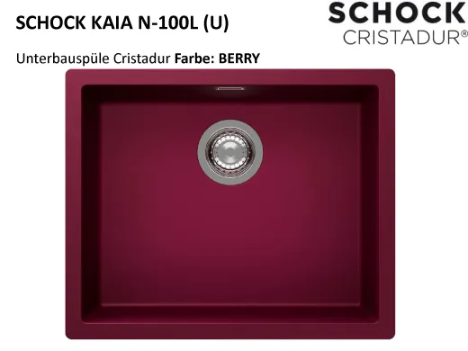SCHOCK K�chensp�le Kaia N-100L-U Cristadur� Nano-Granitsp�le / Unterbausp�le mit Drehexcenter
