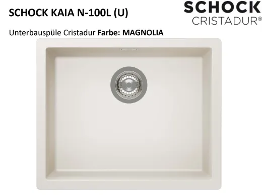 SCHOCK K�chensp�le Kaia N-100L-U Cristadur� Nano-Granitsp�le / Unterbausp�le mit Drehexcenter