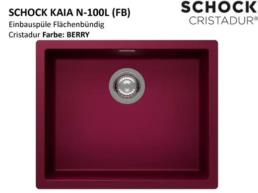SCHOCK K�chensp�le Kaia N-100L-FB Cristadur� Nano-Granitsp�le fl�chenb�ndig mit Drehexcenter
