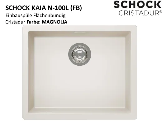 SCHOCK K�chensp�le Kaia N-100L-FB Cristadur� Nano-Granitsp�le fl�chenb�ndig mit Drehexcenter