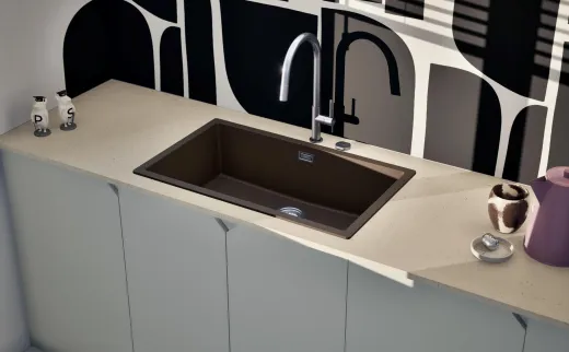 SCHOCK K�chensp�le Kaia N-100XL Cristadur� Nano-Granitsp�le / Einbausp�le mit Drehexcenter