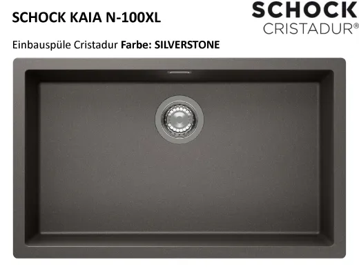 SCHOCK K�chensp�le Kaia N-100XL Cristadur� Nano-Granitsp�le / Einbausp�le mit Drehexcenter