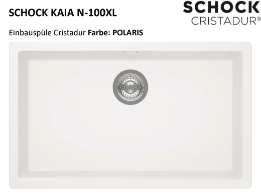 SCHOCK K�chensp�le Kaia N-100XL Cristadur� Nano-Granitsp�le / Einbausp�le mit Drehexcenter