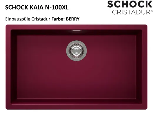 SCHOCK K�chensp�le Kaia N-100XL Cristadur� Nano-Granitsp�le / Einbausp�le mit Drehexcenter