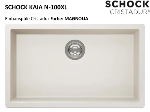 SCHOCK K�chensp�le Kaia N-100XL Cristadur� Nano-Granitsp�le / Einbausp�le mit Drehexcenter