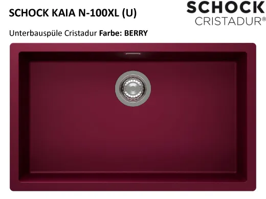 SCHOCK K�chensp�le Kaia N-100XL-U Cristadur� Nano-Granitsp�le / Unterbausp�le mit Drehexcenter