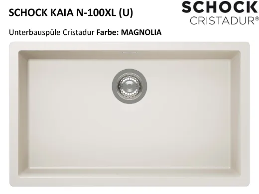 SCHOCK K�chensp�le Kaia N-100XL-U Cristadur� Nano-Granitsp�le / Unterbausp�le mit Drehexcenter