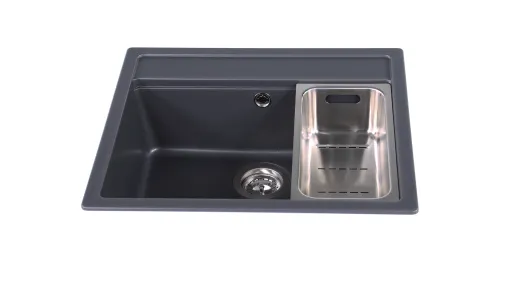 SCHOCK Kchensple Mono N-100 Cristadur Nano-Granitsple / Einbausple mit Drehexcenter