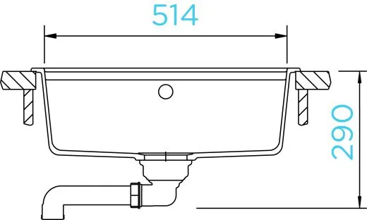 SCHOCK Kchensple Mono N-100 Cristadur Nano-Granitsple / Einbausple mit Drehexcenter