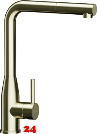 SCHOCK K�chenarmatur Keto White Gold Einhebelmischer Oberfl�che: Goldfarben mit Zugauslauf 180� schwenkbarer Auslauf