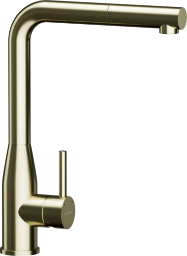SCHOCK K�chenarmatur Keto White Gold Einhebelmischer Oberfl�che: Goldfarben mit Zugauslauf 180� schwenkbarer Auslauf