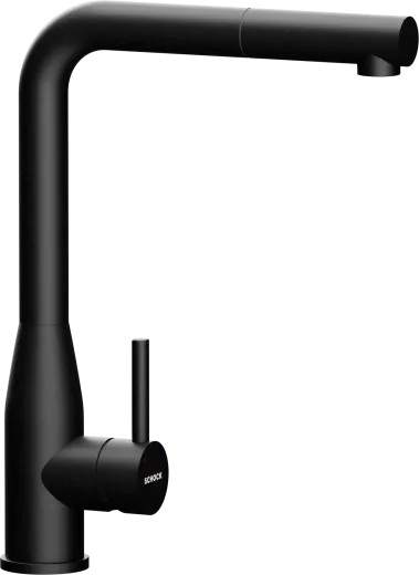 SCHOCK K�chenarmatur Keto Schwarz Einhebelmischer Oberfl�che: Cristadur� Farbe Puro mit Zugauslauf 180� schwekbarer Auslauf