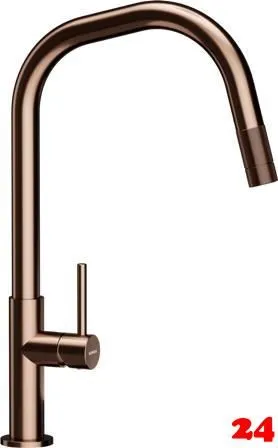 SCHOCK K�chenarmatur Talinos Copper Einhebelmischer / Sp�ltischarmatur Oberfl�che: Kupferfarben mit Zugauslauf mit verdeckter Auszugsbrause