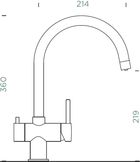 SCHOCK K�chenarmatur Ares EDM mit Festauslauf 3-Wege Trinkwasserfilter Armatur Edelstahl 360� schwenkbarer Auslauf