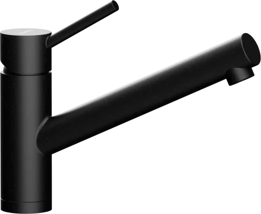 SCHOCK K�chenarmatur Altos-S Schwarz Einhebelmischer Oberfl�che: Cristadur� Farbe Puro mit Festauslauf 360� schwenkbarer Auslauf
