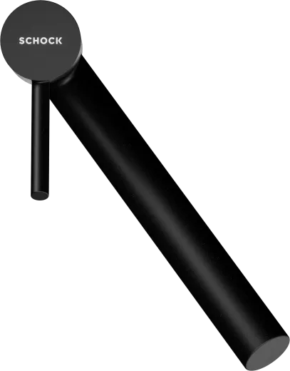 SCHOCK K�chenarmatur Altos-S Schwarz Einhebelmischer Oberfl�che: Cristadur� Farbe Puro mit Festauslauf 360� schwenkbarer Auslauf